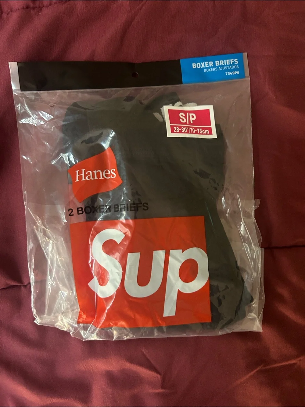 Hanes Boxer Briefs - Black with Red Accent - 2 Pack